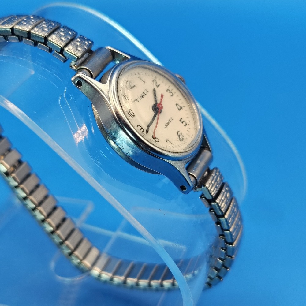 Vintage 1995 Timex 20mm Women's Stainless Steel‎ Quartz Cocktail Watch Restored - Picture 3 of 8